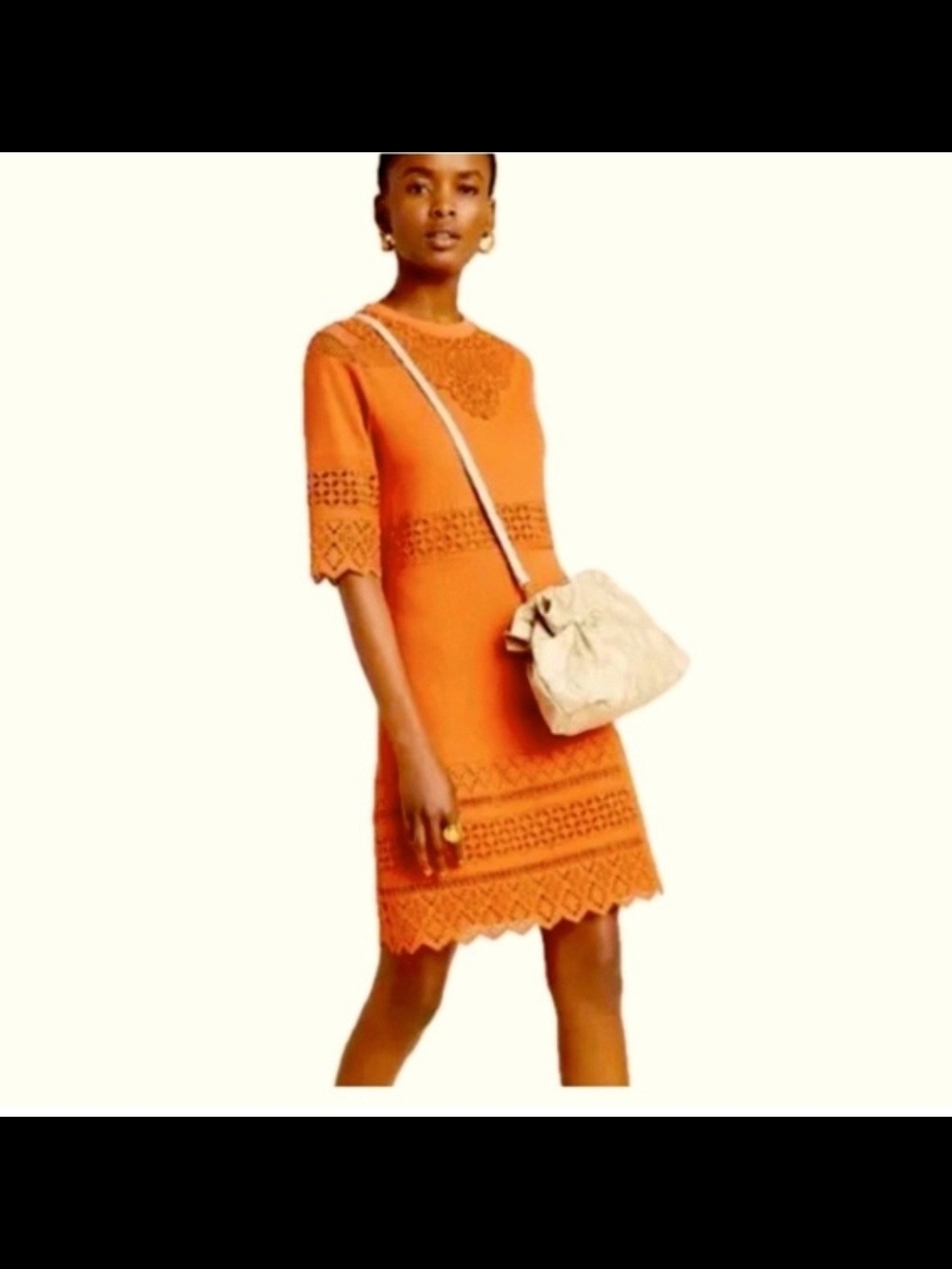 Aryessa Poet Sleeve Dress- Pumpkin Sz S